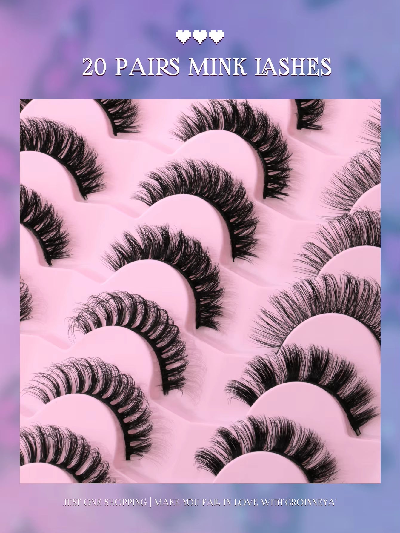 Lashes 7/20 Pairs Russian Strip Eyelashes 3D Faux Mink Lashes Fluffy Soft Wispy Reusable Eyelashes Makeup