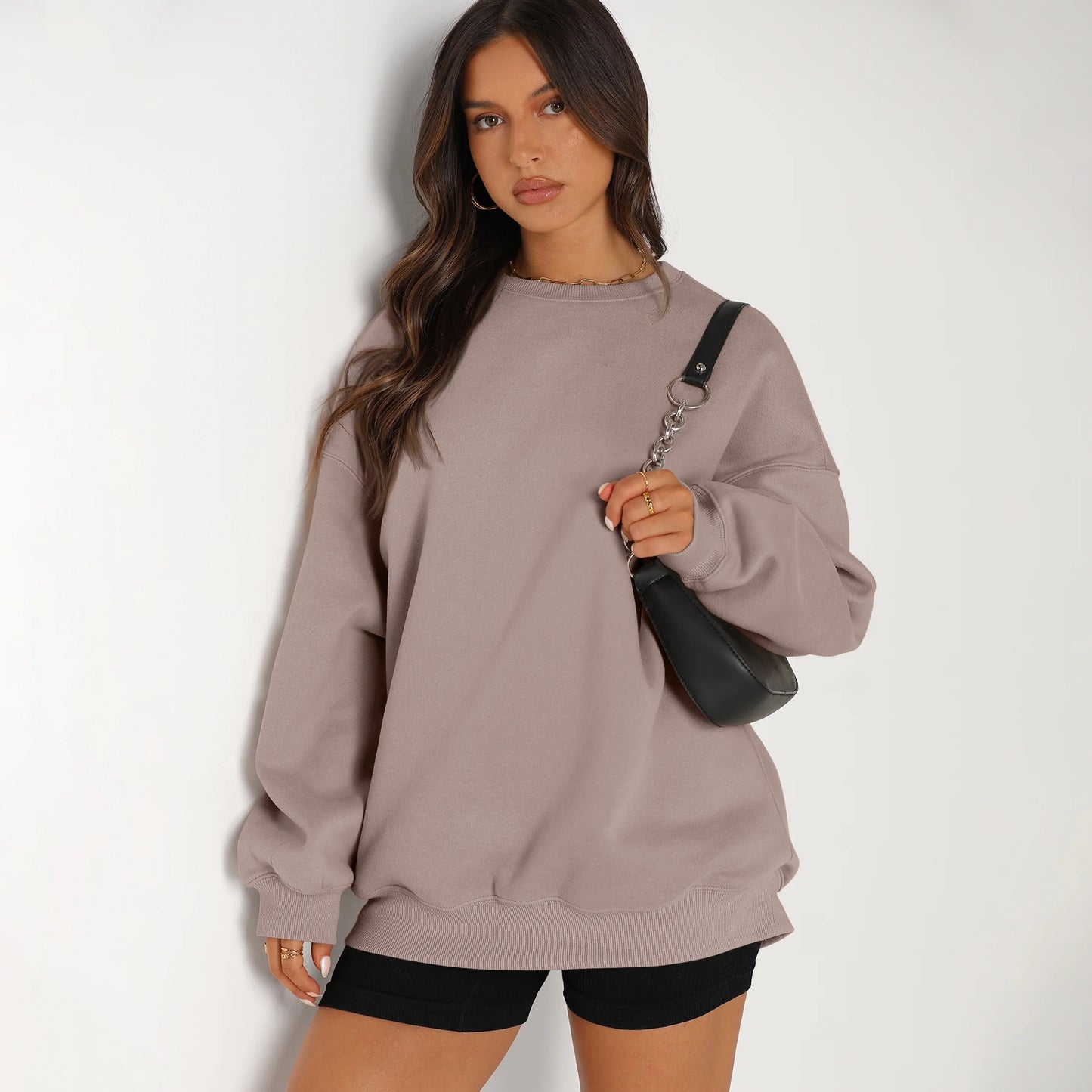 Oversized Sweatshirts for Women Crewneck Y2K Hoodies Sweaters Casual Tops Comfy Fall Fashion Pullover Outfits Winter Clothes 2025