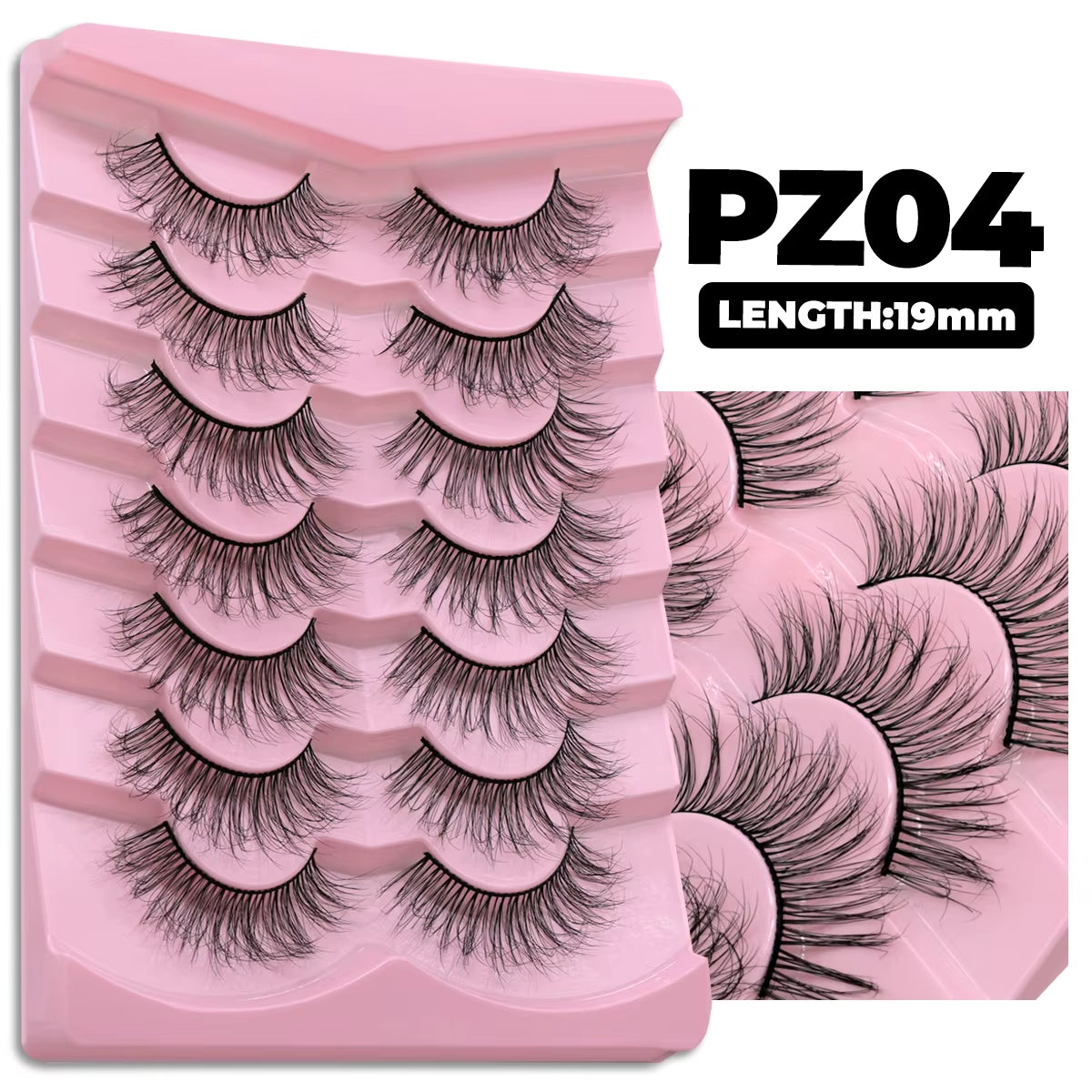 Lashes 7/20 Pairs Russian Strip Eyelashes 3D Faux Mink Lashes Fluffy Soft Wispy Reusable Eyelashes Makeup