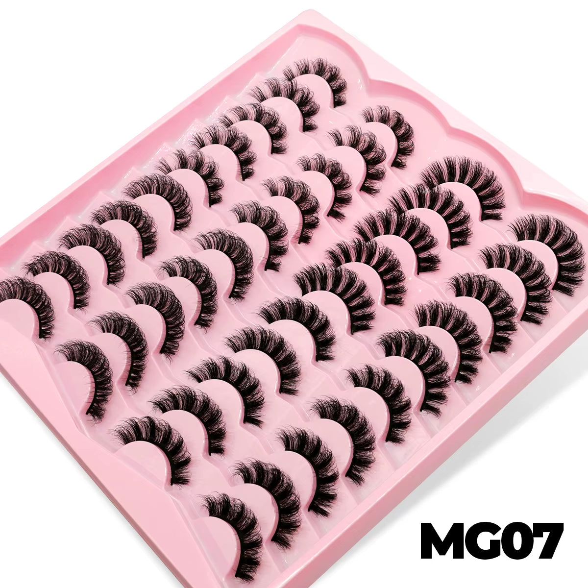 Lashes 7/20 Pairs Russian Strip Eyelashes 3D Faux Mink Lashes Fluffy Soft Wispy Reusable Eyelashes Makeup