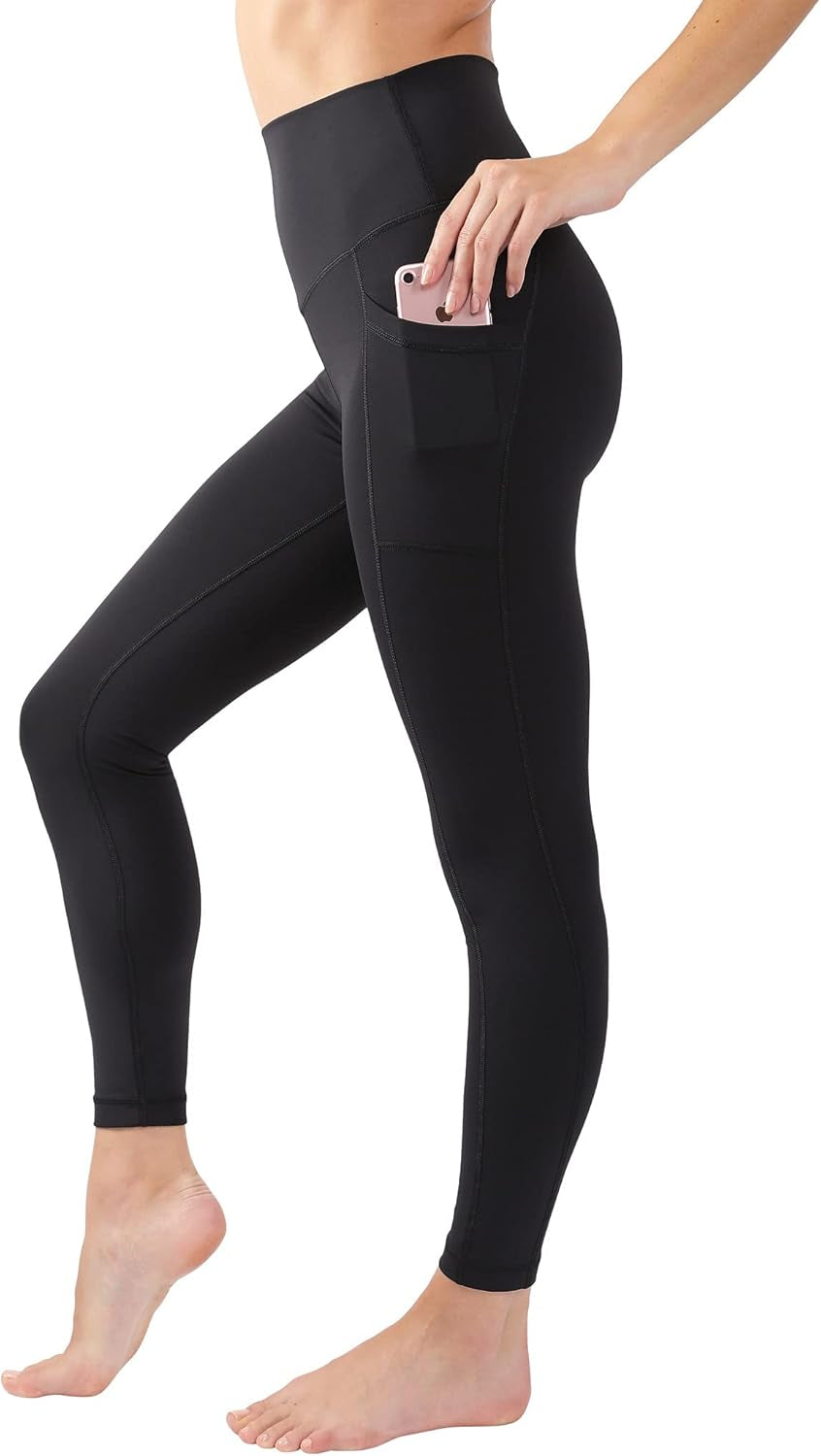 Squat Proof Elastic Free Super High Waisted Tummy Control Ankle Leggings with Pockets