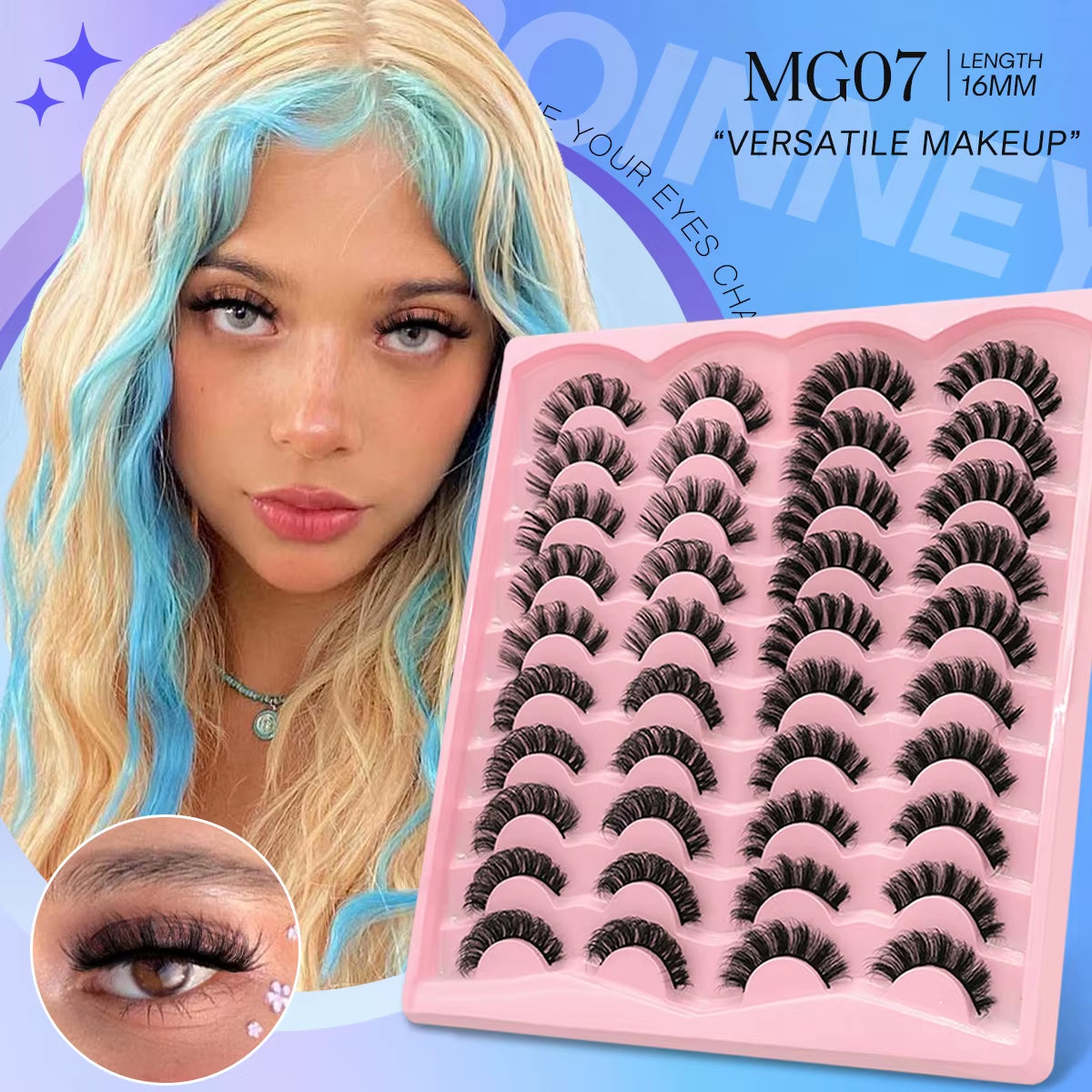 Mix Fake Eyelashes 3D Mink Lashes Fluffy Soft Wispy Eyelash Extension 4 Styles Mink False Eyelashes Makeup