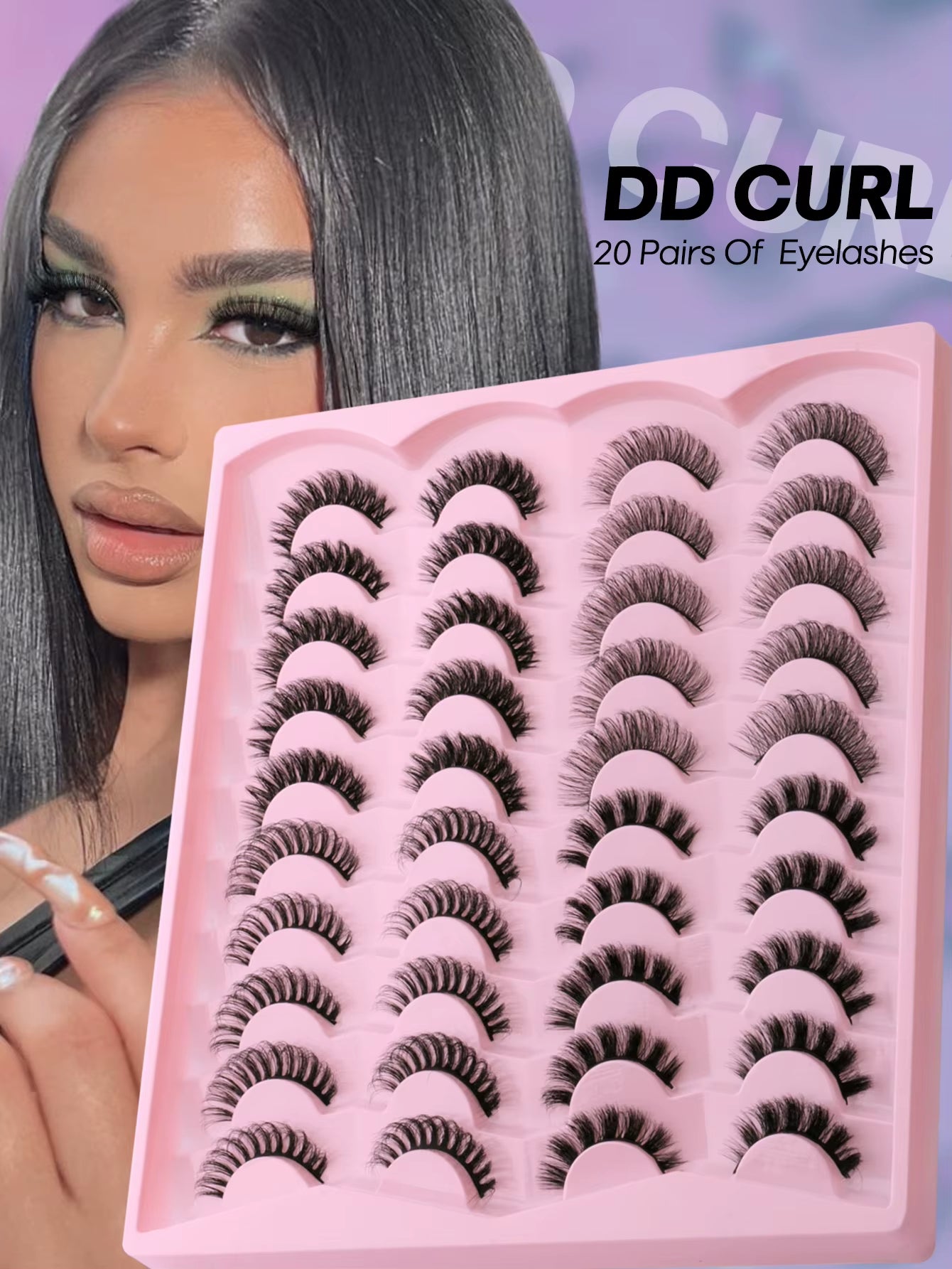 Lashes 7/20 Pairs Russian Strip Eyelashes 3D Faux Mink Lashes Fluffy Soft Wispy Reusable Eyelashes Makeup