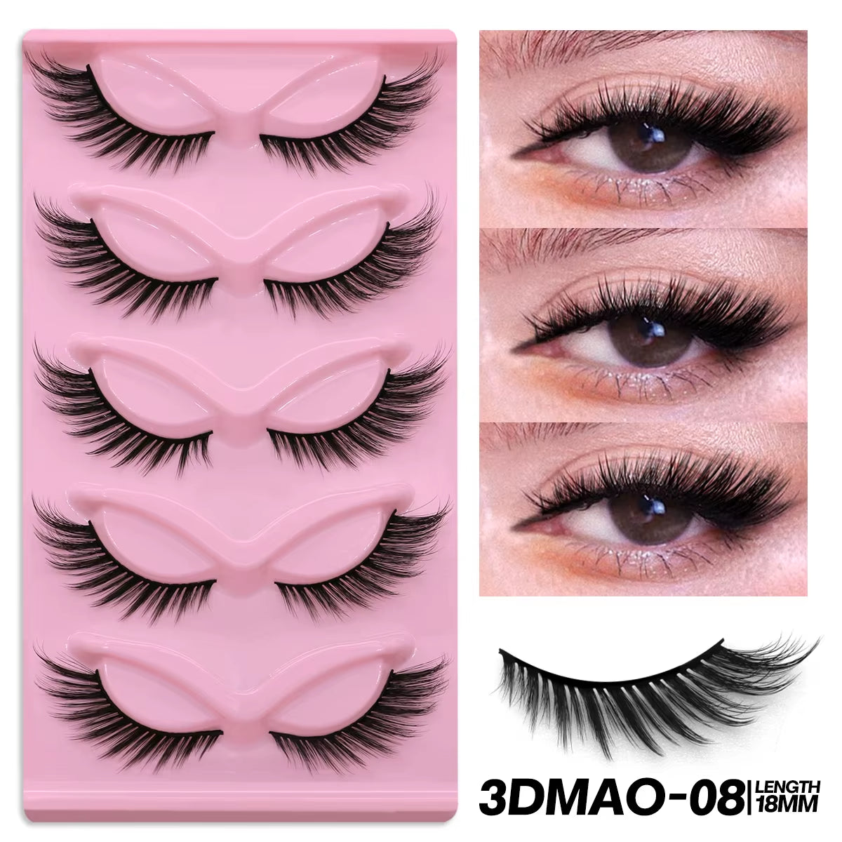 Mix Fake Eyelashes 3D Mink Lashes Fluffy Soft Wispy Eyelash Extension 4 Styles Mink False Eyelashes Makeup