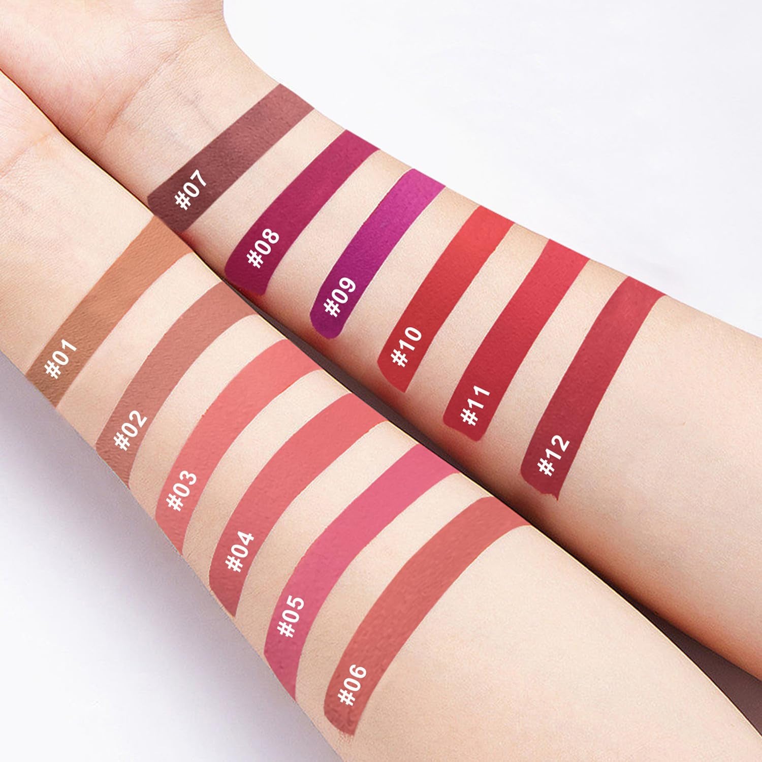 Matte Liquid Lipstick Set 6 Colors Non-Stick Cup Not Fade Matte Lipstick Set Waterproof Long-Lasting Liquid Lipsticks Makeup Gift Sets (Set 02)