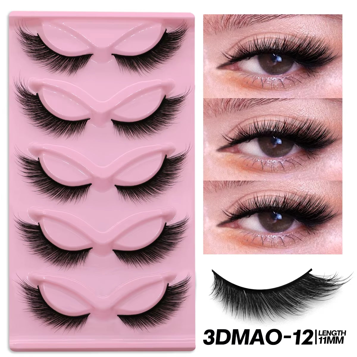 Mix Fake Eyelashes 3D Mink Lashes Fluffy Soft Wispy Eyelash Extension 4 Styles Mink False Eyelashes Makeup