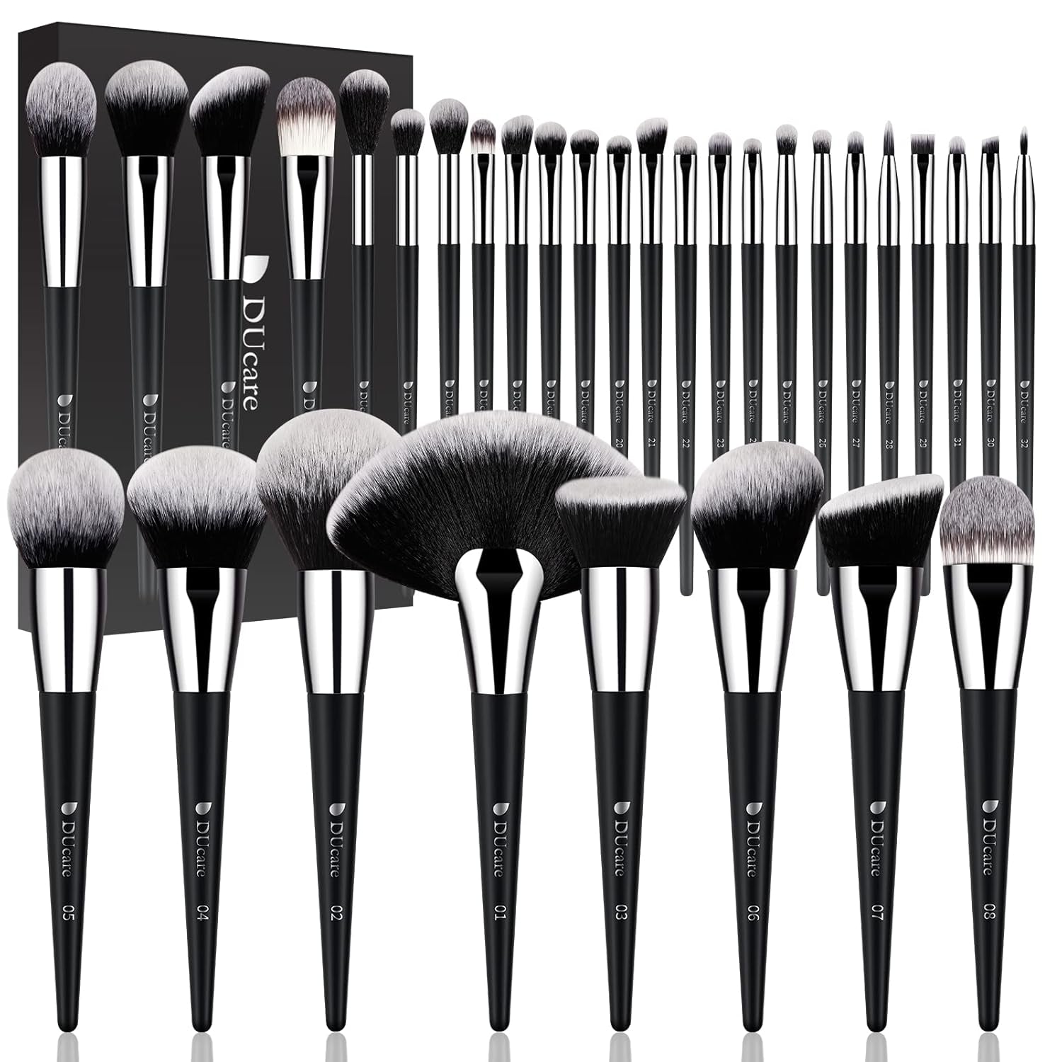 Makeup Brushes Professional 32Pcs Make up Brushes Set Premium Christmas Gift Synthetic Kabuki Foundation Blending Brush Face Powder Blush Concealers Eye Shadows