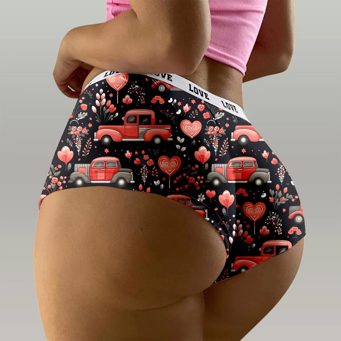 Sexy Panties Womens Underwear Red Valentine'S Day Lingerie Briefs Breathable Push up Thongs Ladies Comfortable Intimate