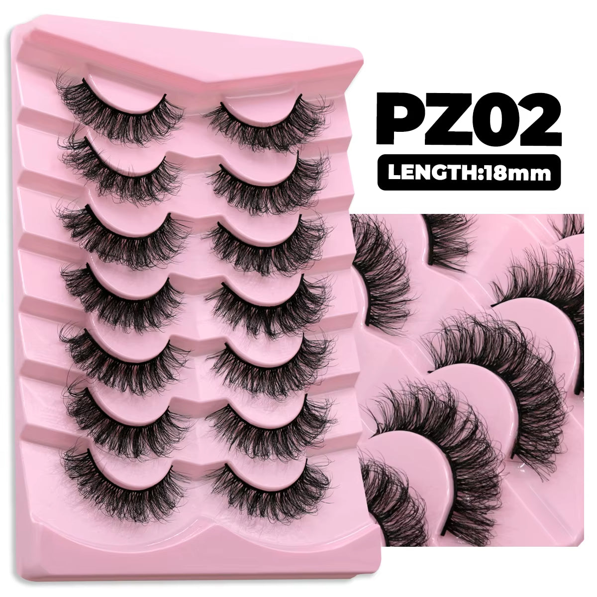 Lashes 7/20 Pairs Russian Strip Eyelashes 3D Faux Mink Lashes Fluffy Soft Wispy Reusable Eyelashes Makeup